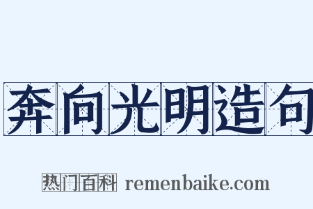 奔向光明造句是什么意思的图片